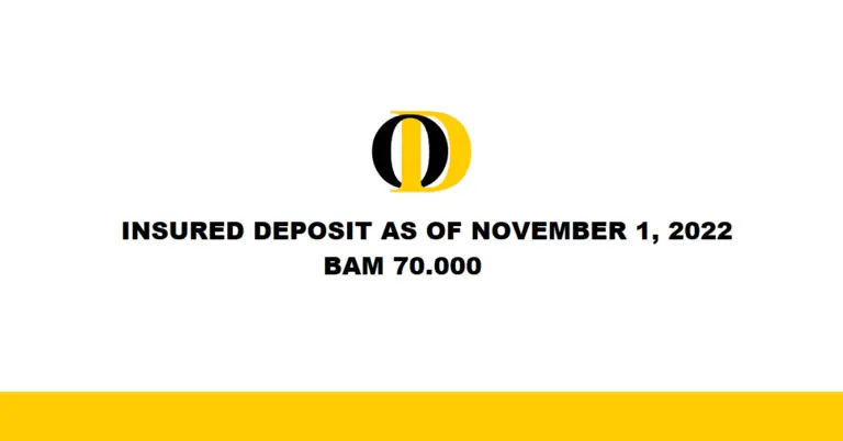 INCREASE IN THE AMOUNT OF INSURED DEPOSIT IN BANKS IN BOSNIA AND HERZEGOVINA