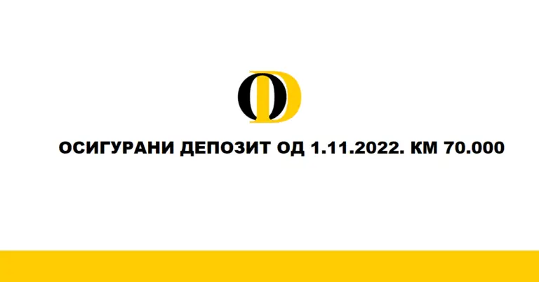 ПОВЕЋАЊЕ ИЗНОСА ОСИГУРАНОГ ДЕПОЗИТА У БАНКАМА У БОСНИ И ХЕРЦЕГОВИНИ