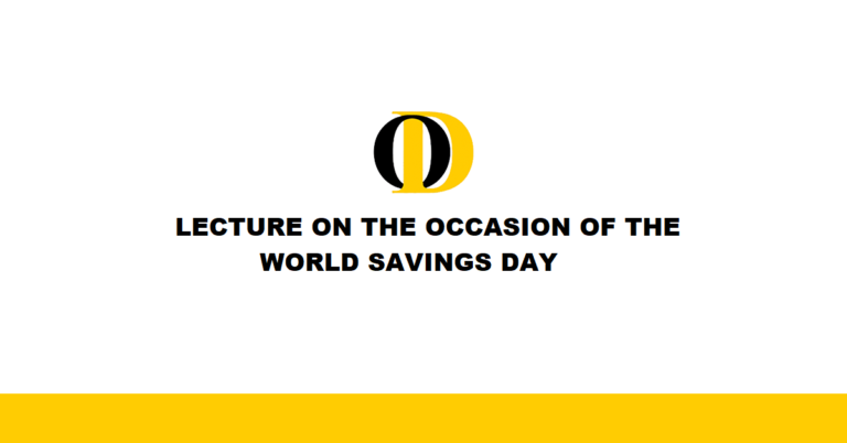 LECTURE ON THE OCCASION OF THE WORLD SAVINGS DAY AT THE FACULTY OF ECONOMICS, UNIVERSITY MOSTAR