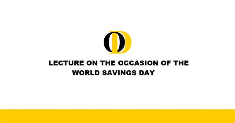 LECTURE ON THE OCCASION OF THE WORLD SAVINGS DAY AT THE FACULTY OF ECONOMICS, UNIVERSITY MOSTAR